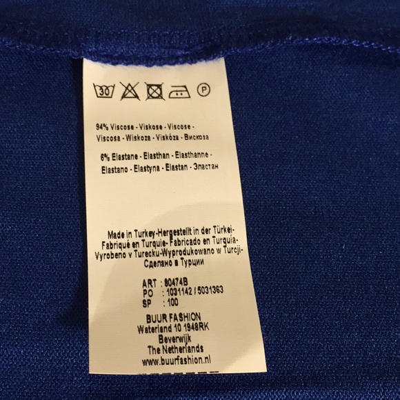 Yest Yessica 80474B Long Cardigan Knit Sweater Strong Blue 10 - Picture 9 of 16